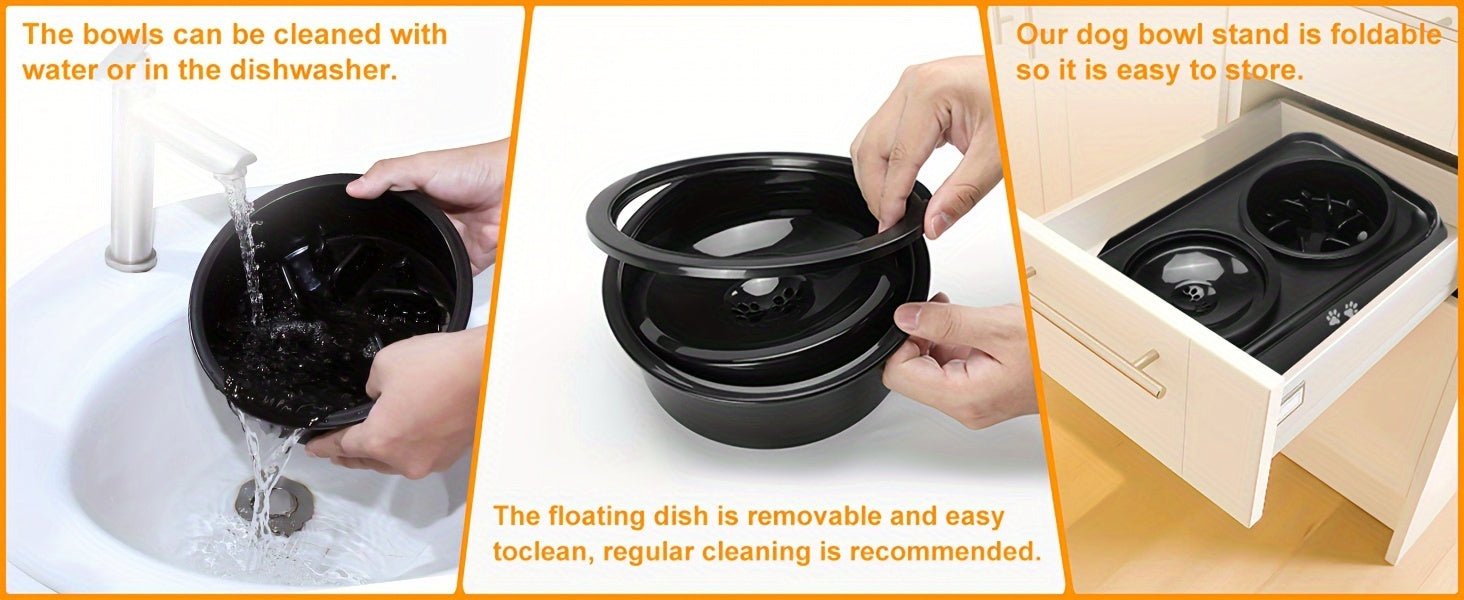 Gamelle anti - glouton surélevée réglable pour chien - MinisPets