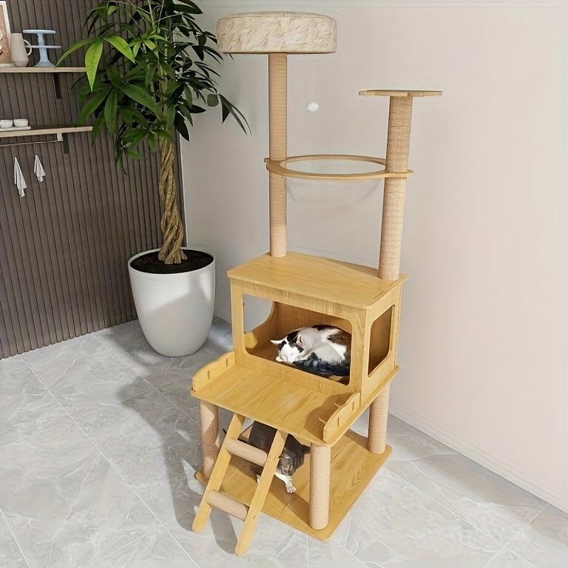 Arbre à Chat en Mélamine – Structure Solide Multiniveau pour Chats d’Intérieur - MinisPets