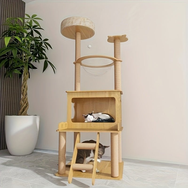 Arbre à Chat en Mélamine – Structure Solide Multiniveau pour Chats d’Intérieur - MinisPets
