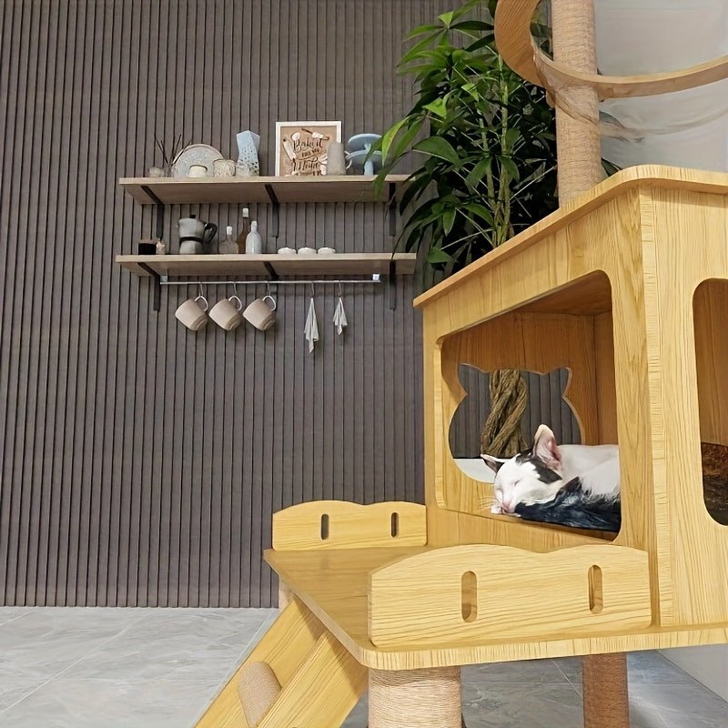 Arbre à Chat en Mélamine – Structure Solide Multiniveau pour Chats d’Intérieur - MinisPets