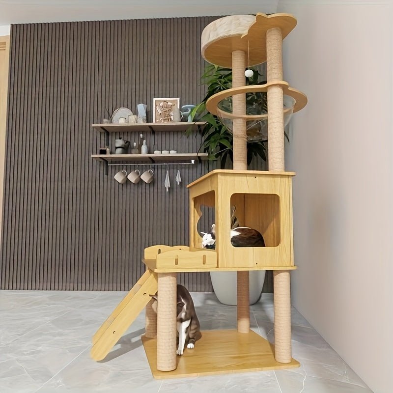 Arbre à Chat en Mélamine – Structure Solide Multiniveau pour Chats d’Intérieur - MinisPets