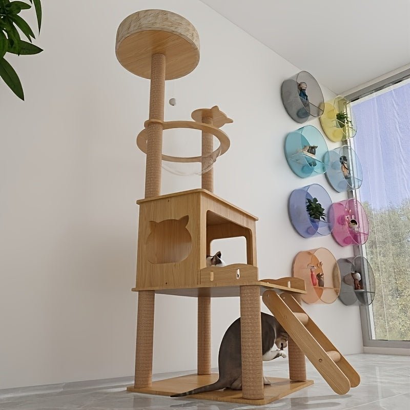 Arbre à Chat en Mélamine – Structure Solide Multiniveau pour Chats d’Intérieur - MinisPets