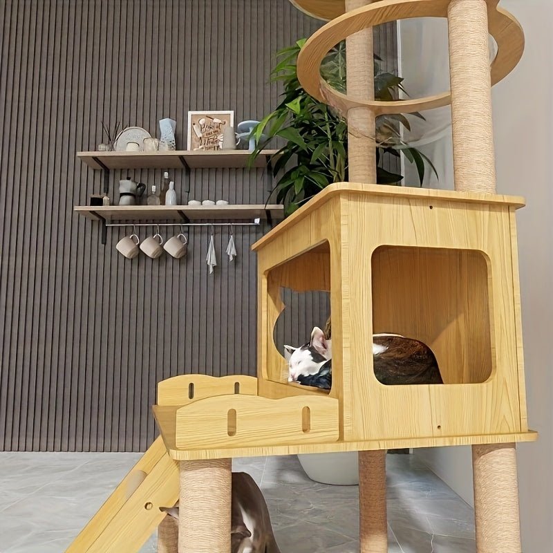 Arbre à Chat en Mélamine – Structure Solide Multiniveau pour Chats d’Intérieur - MinisPets