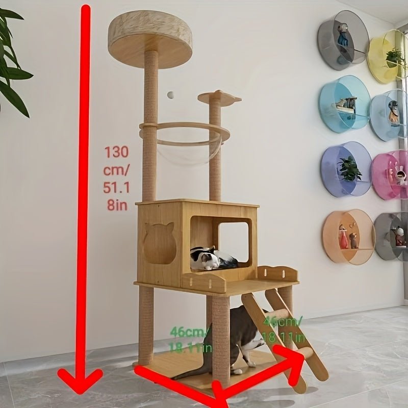 Arbre à Chat en Mélamine – Structure Solide Multiniveau pour Chats d’Intérieur - MinisPets