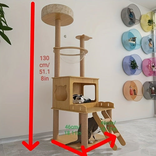 Arbre à Chat en Mélamine – Structure Solide Multiniveau pour Chats d’Intérieur - MinisPets