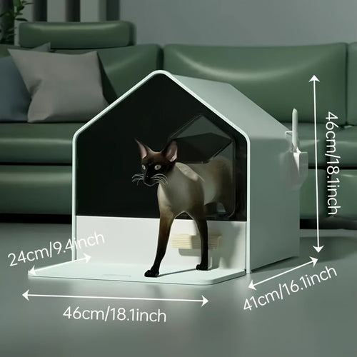 Bac à Litière Fermé pour Chat en ABS avec Tiroir - MinisPets