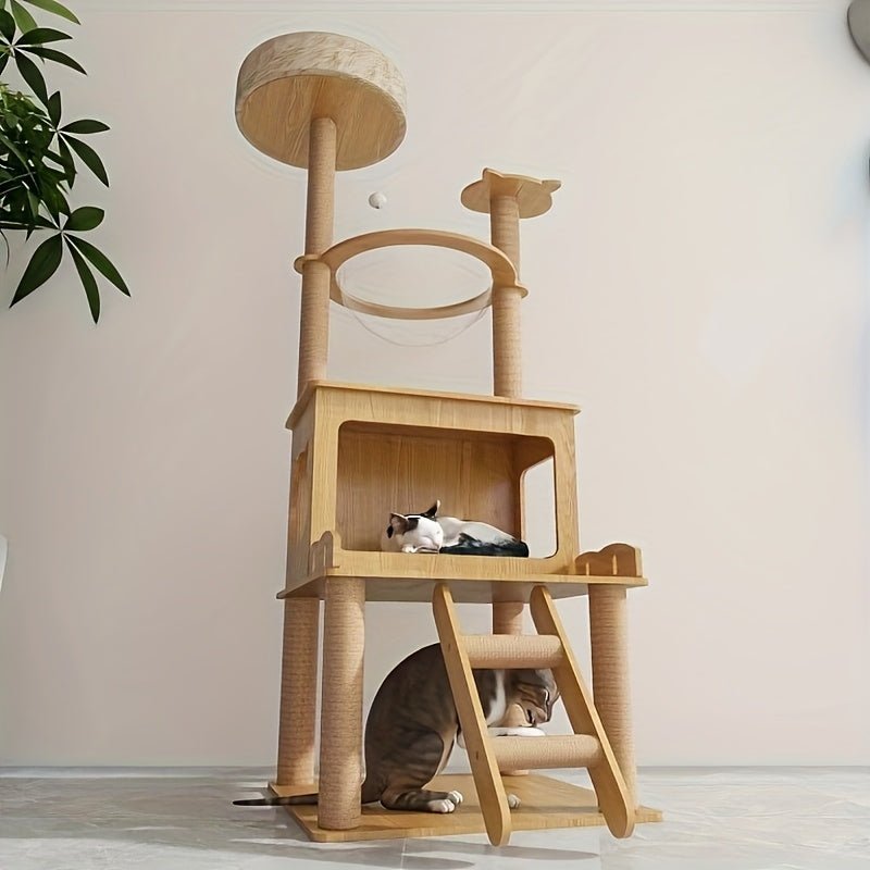 Arbre à Chat en Mélamine – Structure Solide Multiniveau pour Chats d’Intérieur - MinisPets