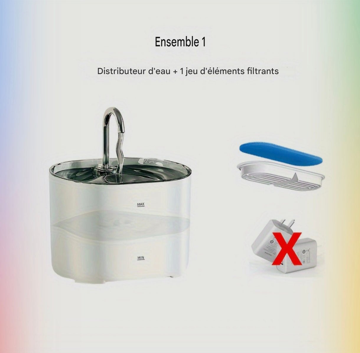 Fontaine à Eau Silencieuse pour Chat 2,2 L - MinisPets